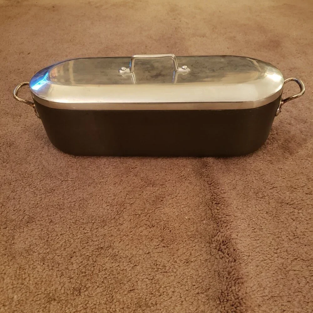 Vintage Magnalite GHC Fish Poacher Trivet Rack & Lid